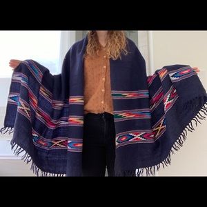 Navy blanket/throw/wrap